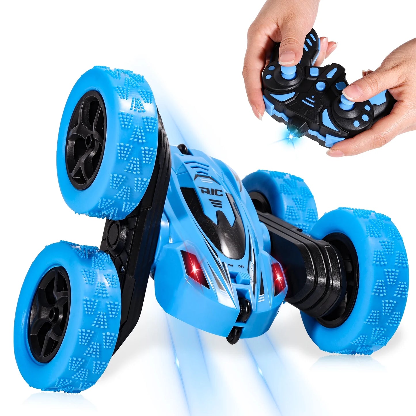 Remote Control Cars for Kids - 4WD RC Stunt Car Toys with Double-Sided Driving, 360° Flips, and Off-Road Capability