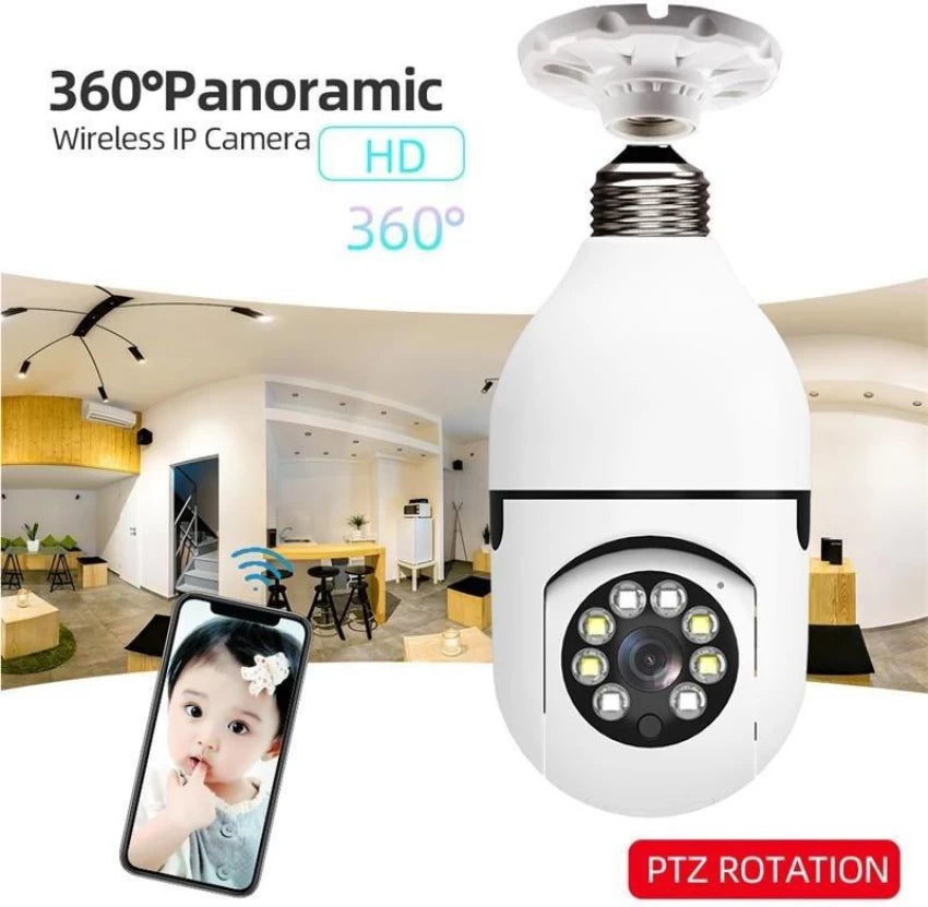 Bulb Smart WiFi PTZ Camera V380 Pro