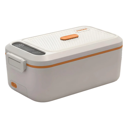 Porodo Lifestyle Lite Lunch Electric Heated Lunch Box with Temperature Retention - White & Orange