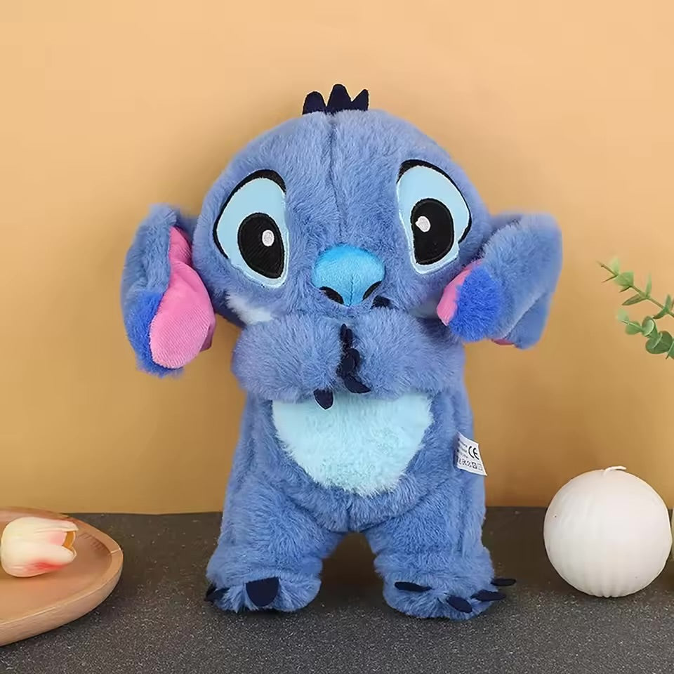 30cm Breathing Stitch Plush Doll Soothing Peluche Lilo&Stitch Kawaii Toy Anime Baby Music Light Child Sleep Model Gift Custom