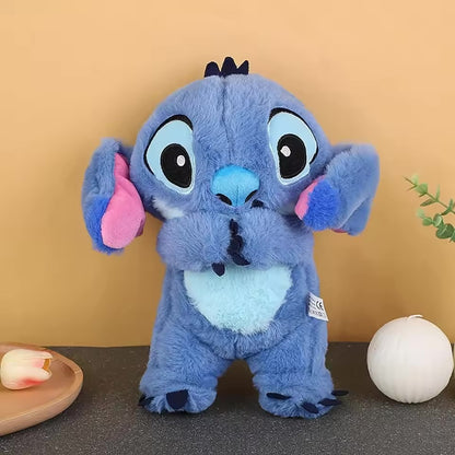 30cm Breathing Stitch Plush Doll Soothing Peluche Lilo&Stitch Kawaii Toy Anime Baby Music Light Child Sleep Model Gift Custom
