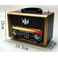 Ns-8189Bt Nns Customized Portable Vintage Reloj Retro Wooden Extra Antenna Led Am Fm Radio