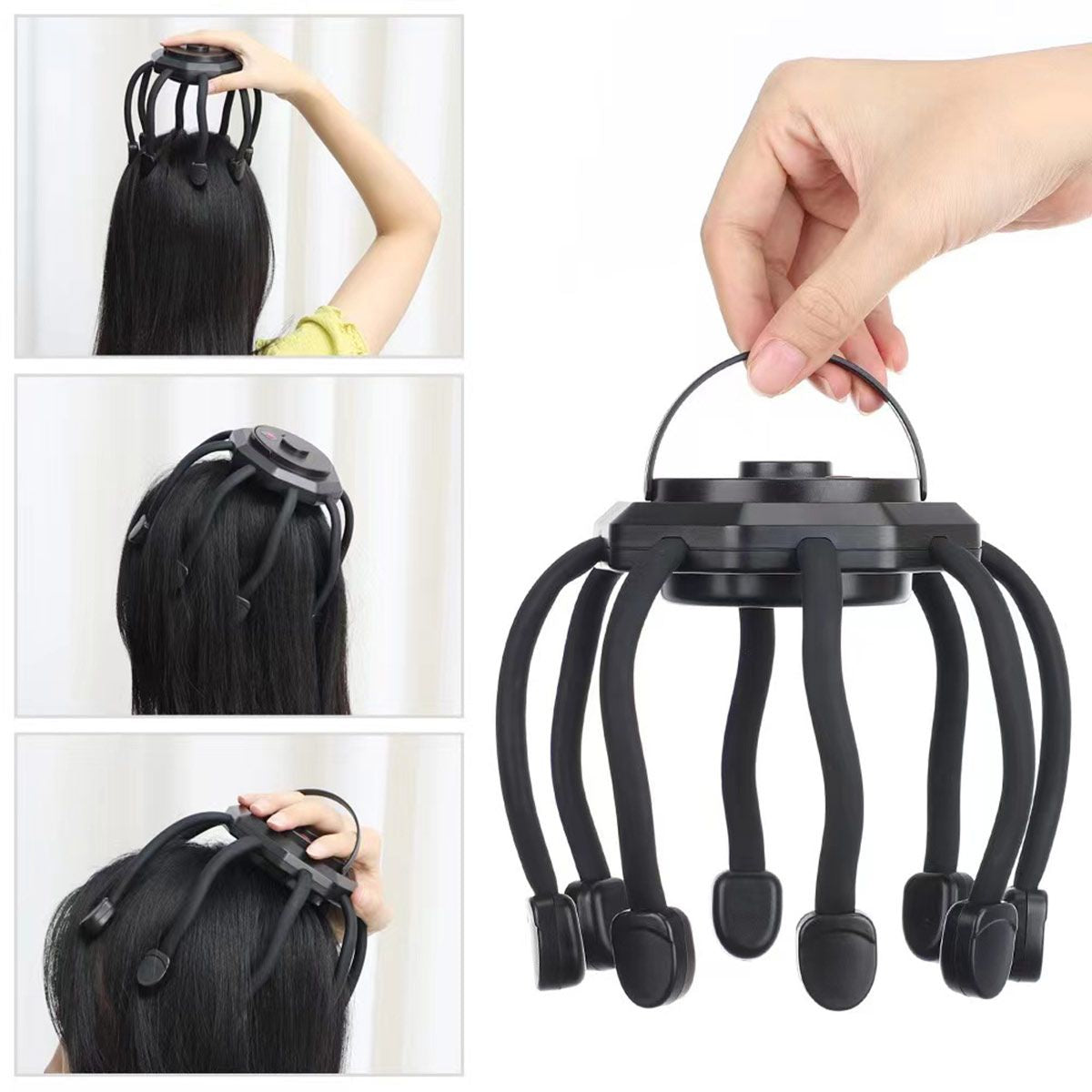 Ultra Scalp Massager: Electric, Cordless, Portable with 3 Modes and 360-Degree Head Massage for Stress Relief