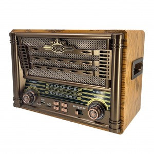 AM/FM Radio Bluetooth Speaker Classic Vintage Design Rechargeable