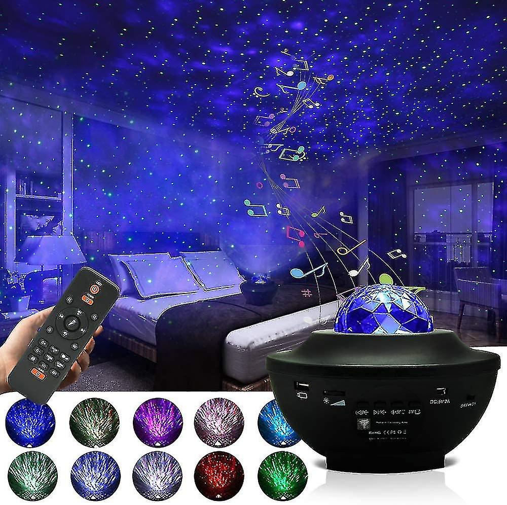 Starry Night Light Projector Lamp, 3 in 1 Smart Night Light Projector