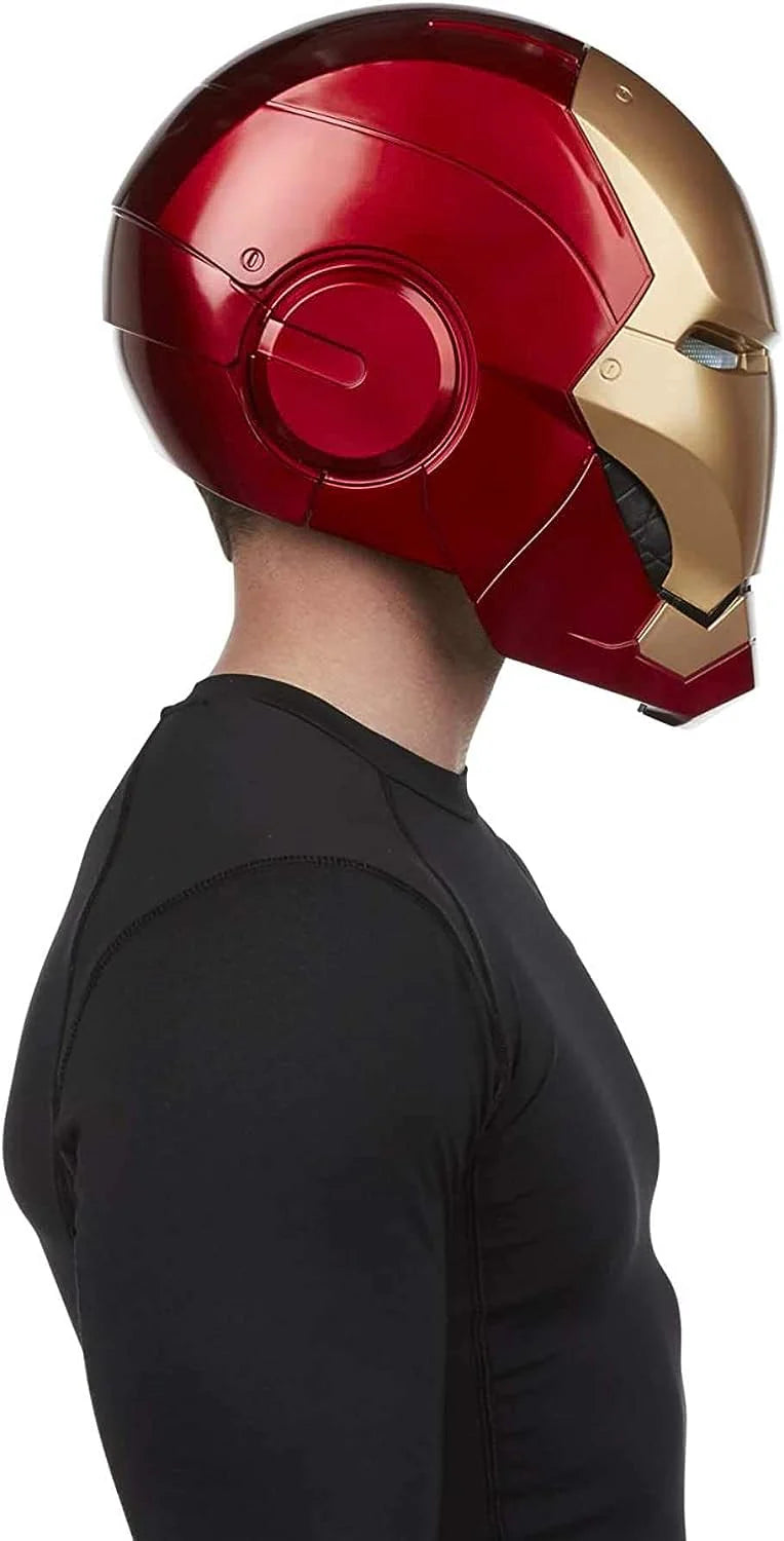 Iron Man Helmet, Manual Piece Open Close Control, Unisex Cosplay Eyes with Light Model Props Toys for Children Gift Toy,Teenager