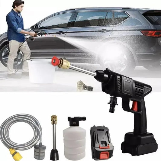 Cordless Pressure Washer Gun, 300W Wireless High-Pressure Car Washing Gun with 30Bar Pressure, 20000mAh Battery, 40-Minute Runtime, and Foam Sprayer (24V)