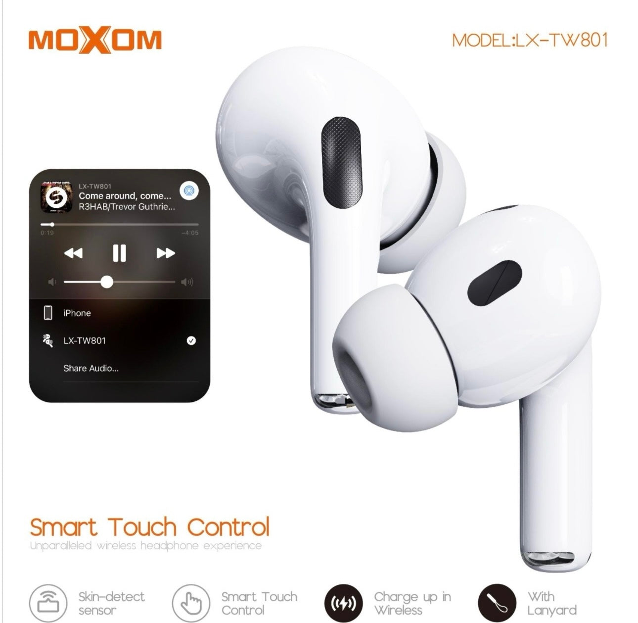 MOXOM LX-TW801 TWS Pro Generation 2 Wireless Earbuds