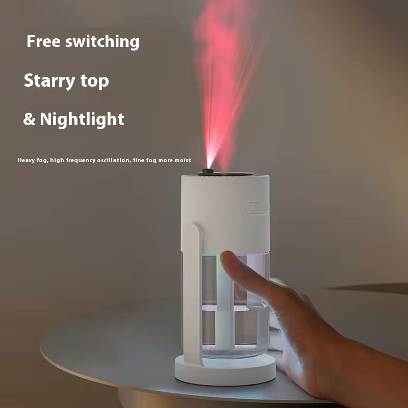 Mini Air Humidifier with Starry Sky Lights Aromatherapy Essential Oil Ultrasonic Diffuser Color Night Light Lamp Humidifier