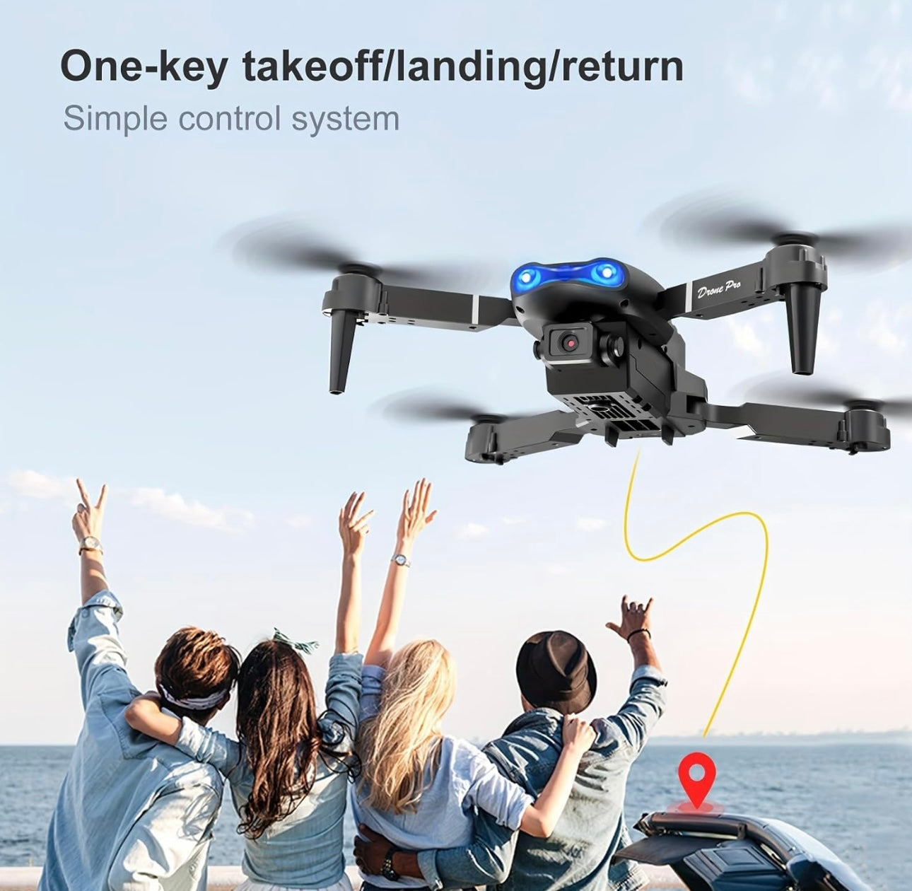 E99 Drone With Camera, Foldable RC Quadcopter Drone,Remote Control Drone Toys For Beginners Men's Gifts,Indoor And Outdoor Affordable UAV,  Gift