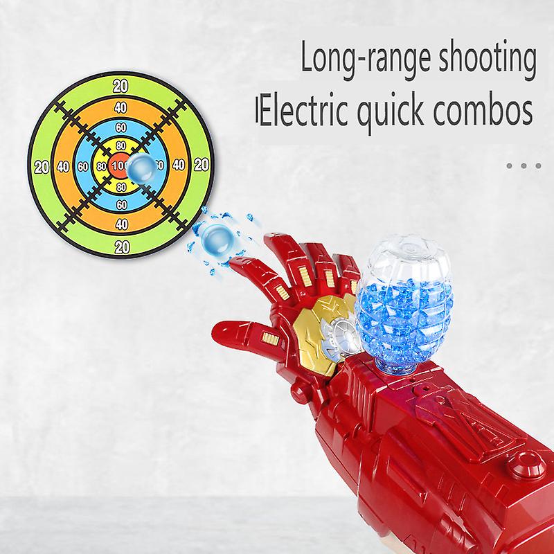 Iron Man Electric Arm Repeater Bb Bomb Launcher Children's Toys Wearable Arm Electric Shooting Water Bomb Children's Gift