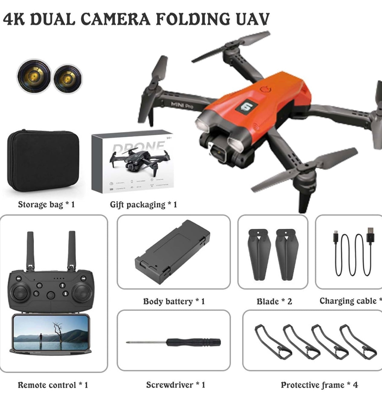 The New H66 Drone 4K Profesional Hd Camera Drones Long Folding Remote Control Aircraft