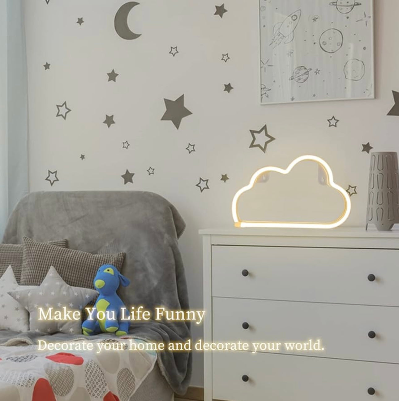 Cloud Neon Signs, LED Cloud Neon Light for Wall Decor, Battery or USB Powered Cloud Sign Shaped Decoration Wall Lights for Bedroom Aesthetic Teen Girl Kid Room Christmas Birthday Wedding Party