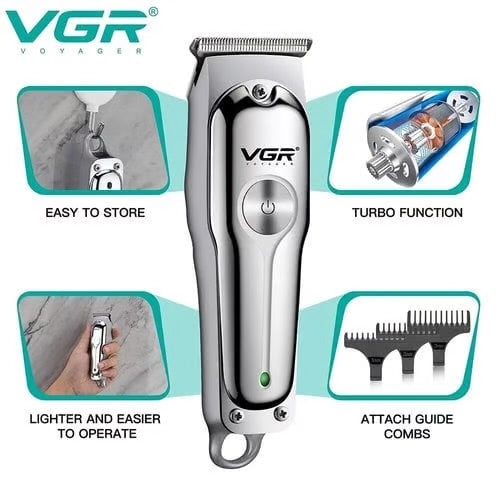 VGR V-071 Hair Trimmer For Men, Silver