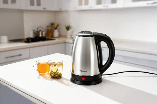 PORODO PYRO ELECTRIC STAINLESS STEEL KETTLE - Silver