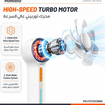Porodo Lifestyle Chillo Breeze Pocket Turbo Fan