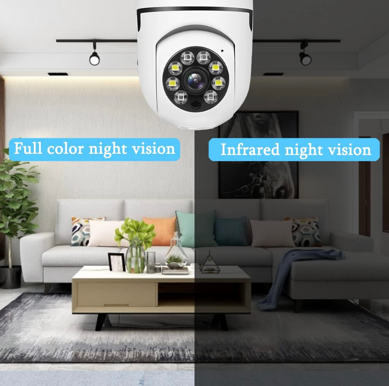 Bulb Smart WiFi PTZ Camera V380 Pro