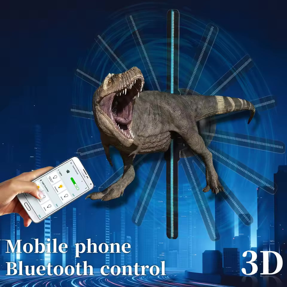 3D Holographic Fan Screen Stereoscopic Display Suspended Projection Lamp 42cm Suspended Imaging Advertising Machine