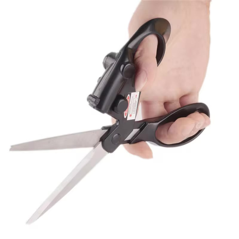 Professional Sewing Laser Guided Scissors, Infrared Laser Scissors with Battery for Home Crafts Packaging Fabric Cutting