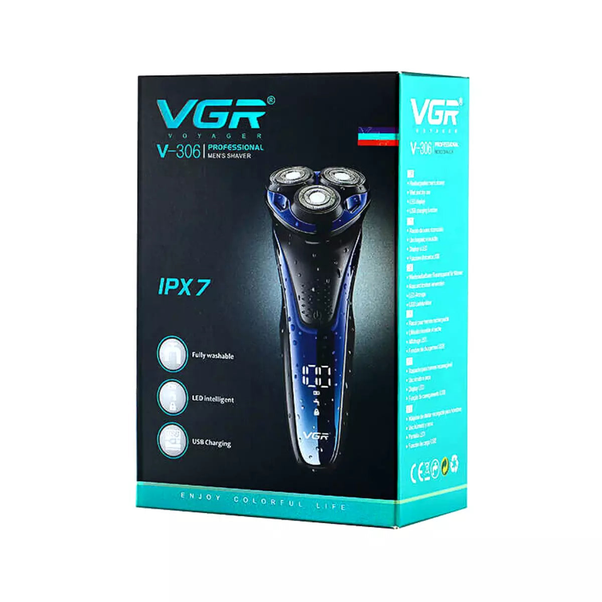 VGR Premium Cordless Rechargeable Professional Electric Ultra-Thin Shaver, Wet/Dry Razor for Face Care, Beard Trimmer with USB, Travel Shaver, Electric Razor, Electric Shaver - V-305