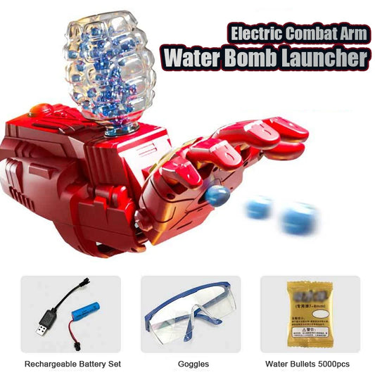 Iron Man Electric Arm Repeater Bb Bomb Launcher Children's Toys Wearable Arm Electric Shooting Water Bomb Children's Gift