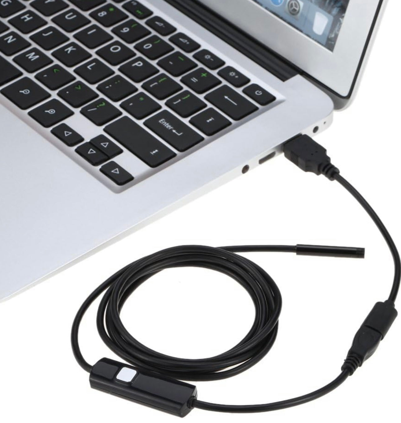 Digital USB Endoscope Borescope Handheld Inspection Camera with 6 Adjustable LEDs, 5.5mm, 1.5m for Android Smartphones and Laptops