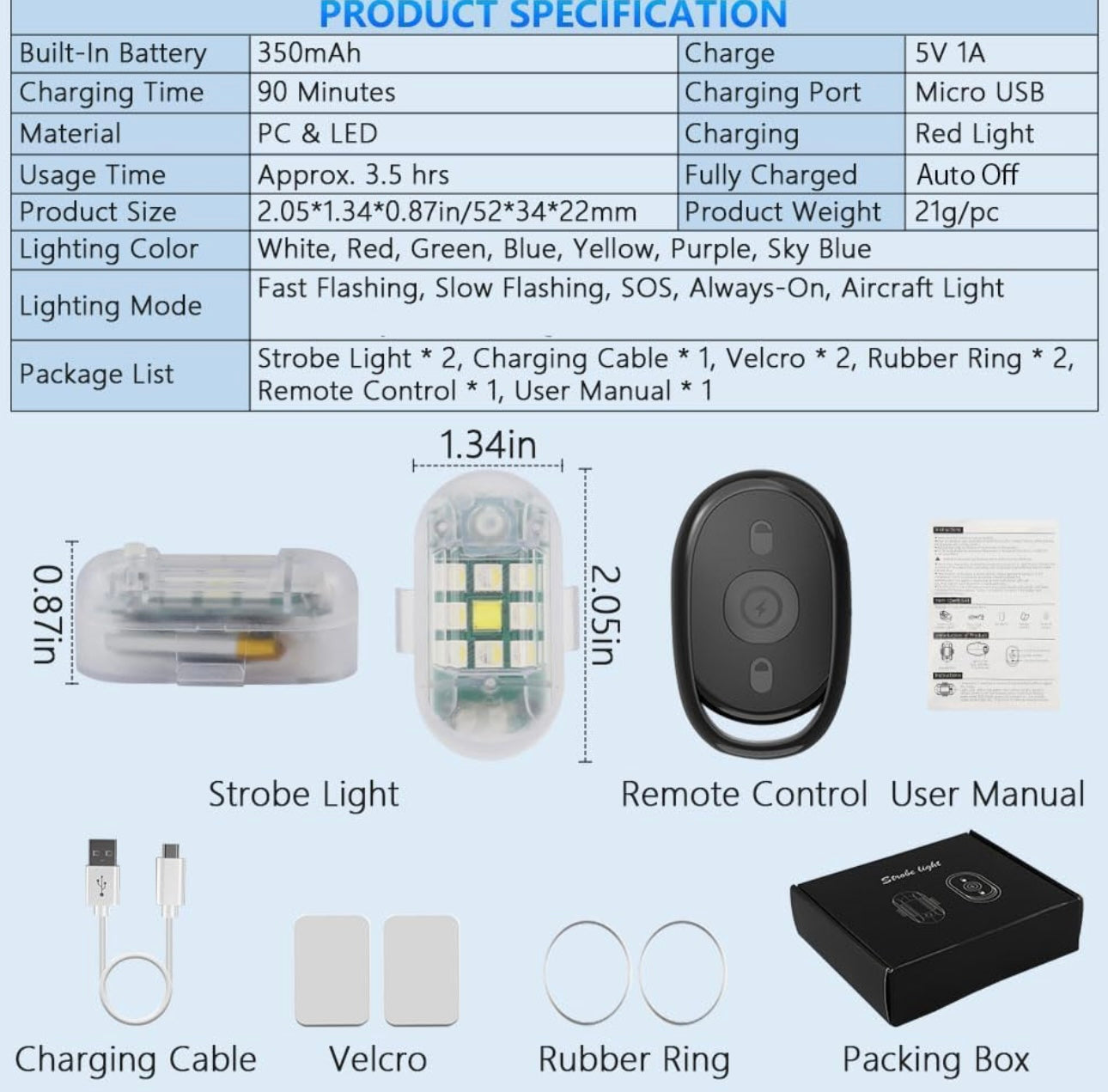 Car Remote Control Flashlight, High Brightness Wireless LED Flashlight, 7-Color LED