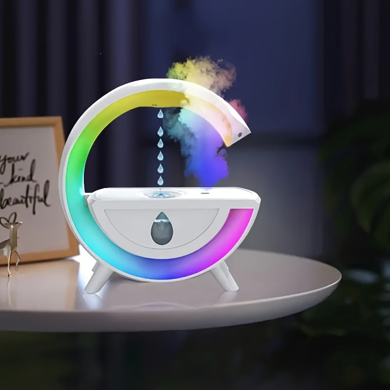 Anti-Gravity Humidifier,Humidifier for Bedroom, Humidifier with Bluetooth Speaker, 7Colors Night Light and Auto Shut-Off,