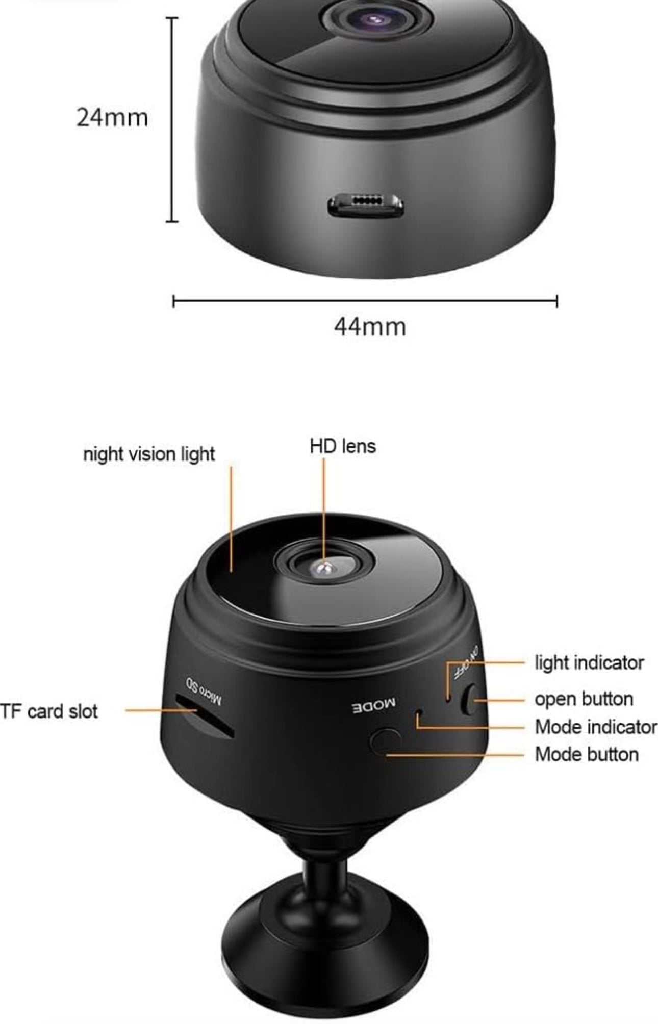 A9 Mini WiFi Camera 1080P HD IP Home Security Camera, Magnetic Wireless Mini Camcorder with Micro Video Surveillance and IR Night Vision