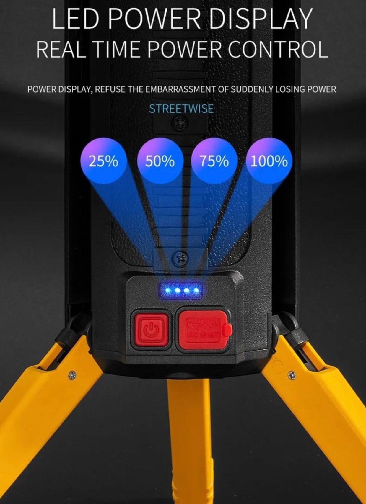 FA-W5165-1 Rechargeable Multi-Function Portable LED Searchlight Support Mobile Phone Charging