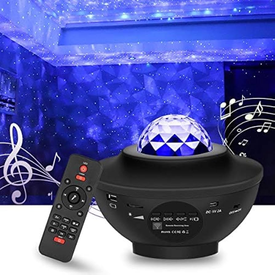 Starry Night Light Projector Lamp, 3 in 1 Smart Night Light Projector