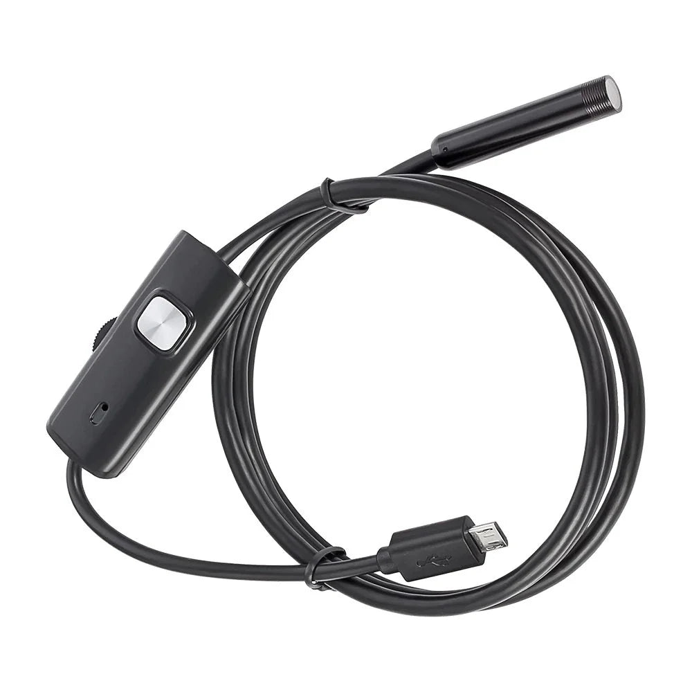 Digital USB Endoscope Borescope Handheld Inspection Camera with 6 Adjustable LEDs, 5.5mm, 1.5m for Android Smartphones and Laptops