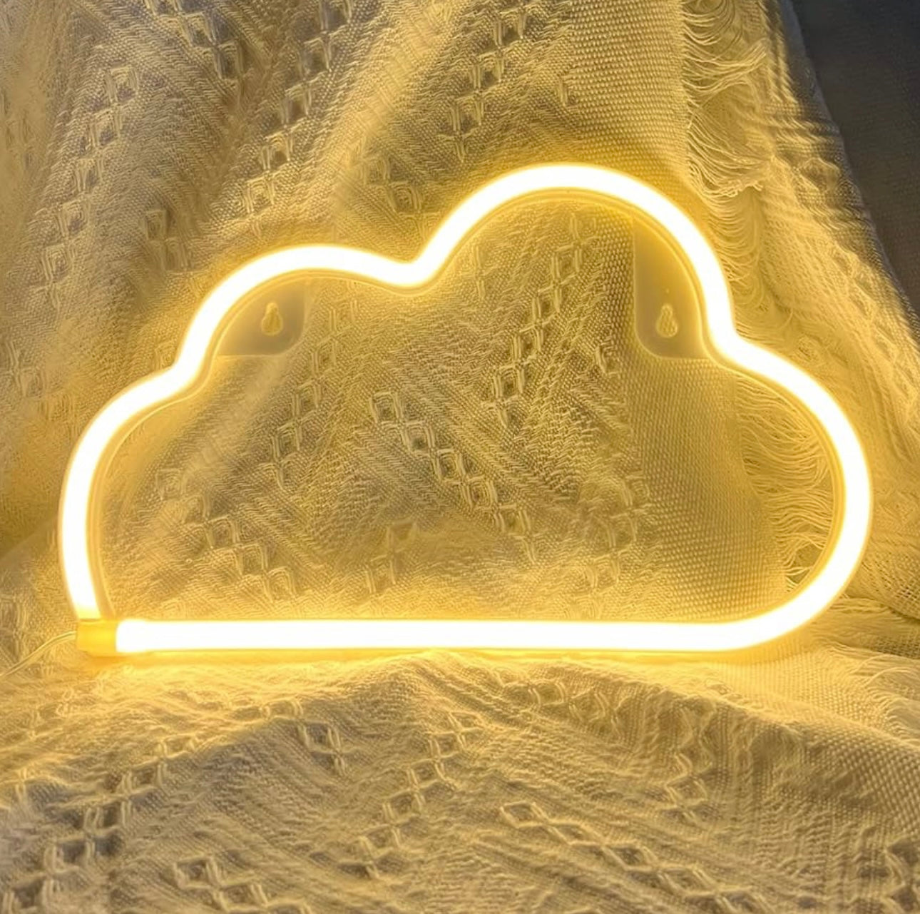 Cloud Neon Signs, LED Cloud Neon Light for Wall Decor, Battery or USB Powered Cloud Sign Shaped Decoration Wall Lights for Bedroom Aesthetic Teen Girl Kid Room Christmas Birthday Wedding Party