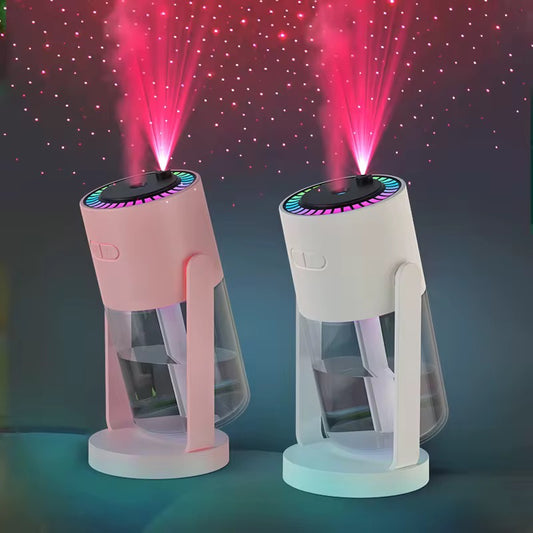 Mini Air Humidifier with Starry Sky Lights Aromatherapy Essential Oil Ultrasonic Diffuser Color Night Light Lamp Humidifier
