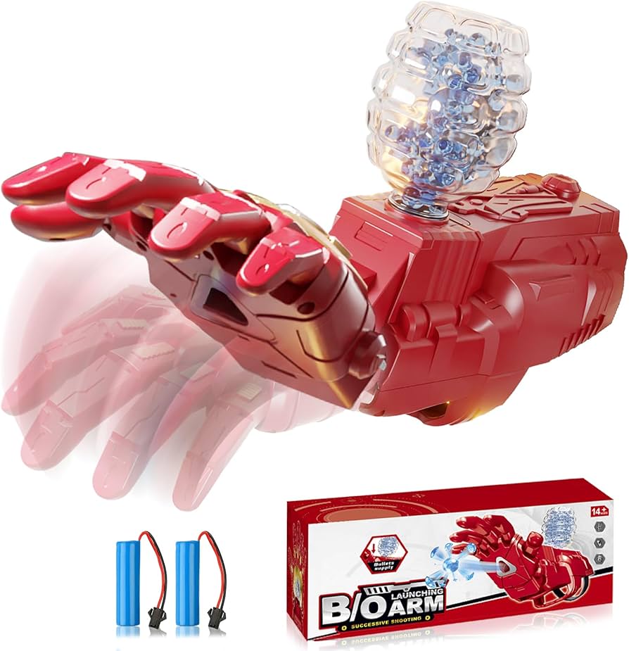 Iron Man Electric Arm Repeater Bb Bomb Launcher Children's Toys Wearable Arm Electric Shooting Water Bomb Children's Gift