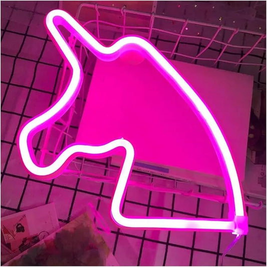 Hanging Art Neon Signs Unicorn LED Neon Sign for Kid Room Bedroom Party Holiday Decor Light Neon Lamp