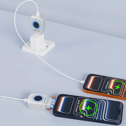 Porodo Auto Release Smart Auto-Cutoff Charging Adapter - Silver