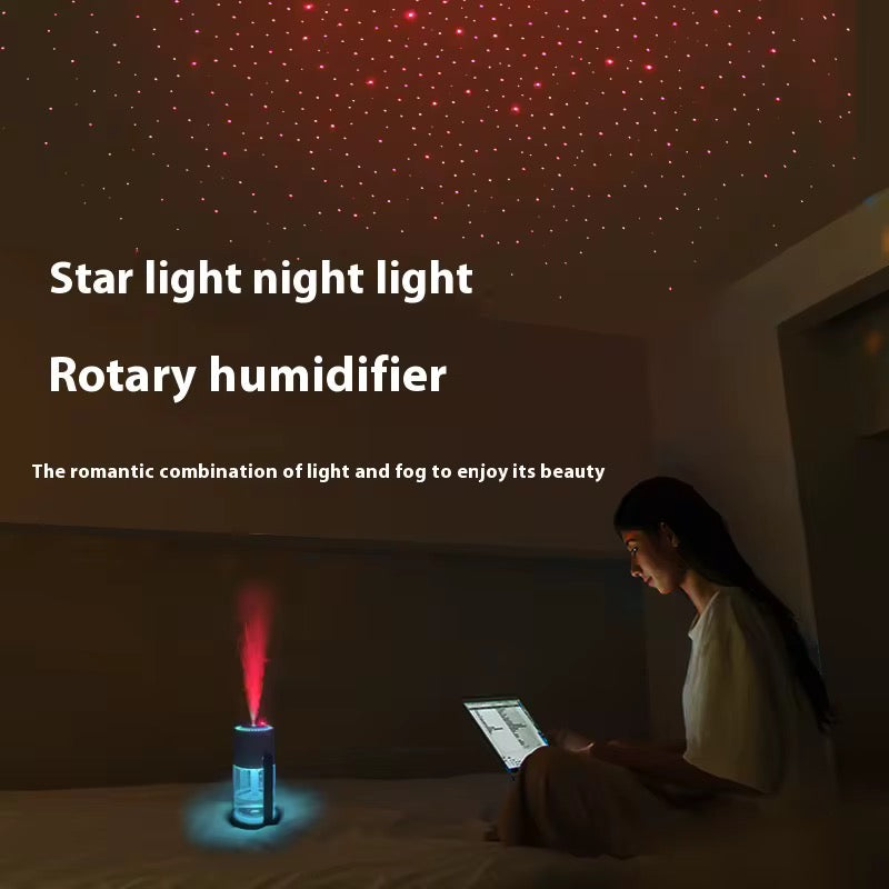 Mini Air Humidifier with Starry Sky Lights Aromatherapy Essential Oil Ultrasonic Diffuser Color Night Light Lamp Humidifier