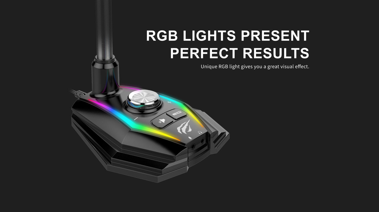 Havit Gamenote GK56 USB RGB LED Light Gaming Mic