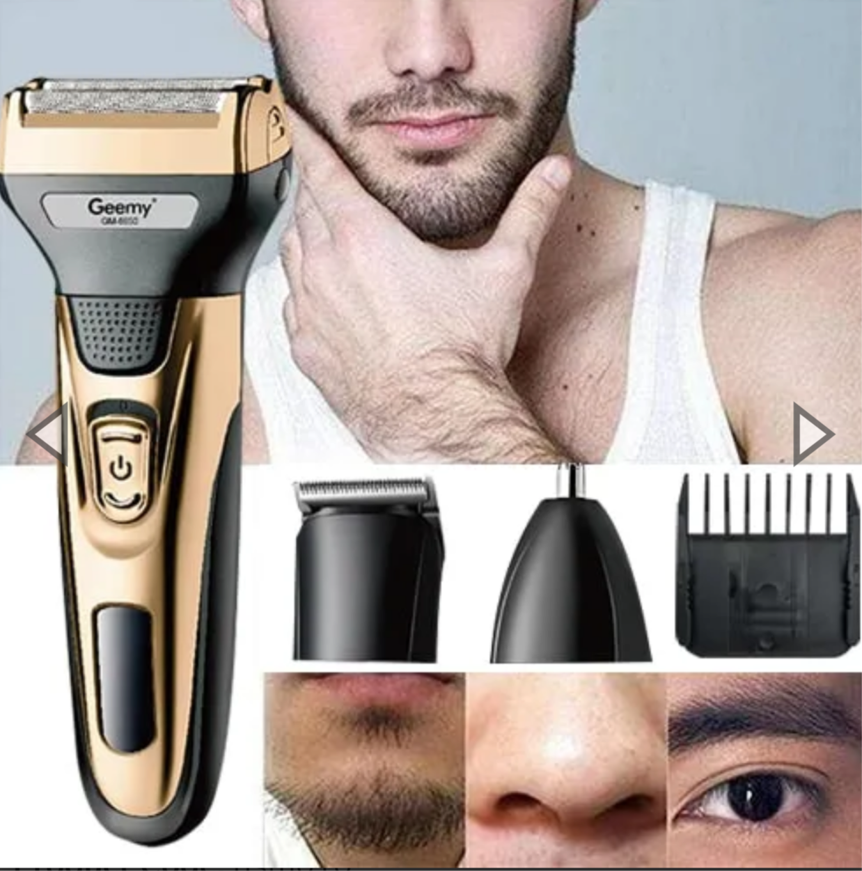 GEEMY GM-6650, 3 in 1 Rechargeable Shaver & Trimmer Set