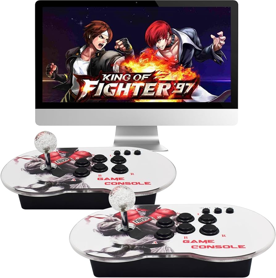 Arcade Game Box 3D 2 Player Arcade Game, 1080P 3D and 2D Games with Arcade Joystick, Supports Extended Games for PC/Laptop/TV