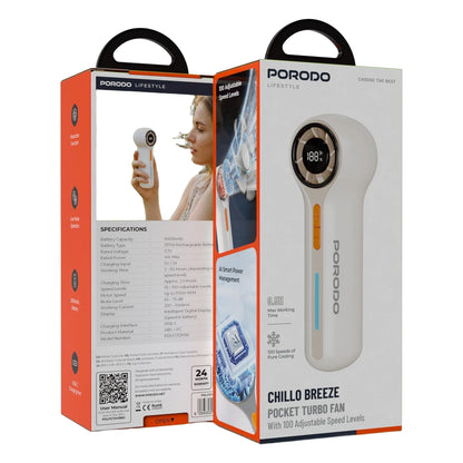 Porodo Lifestyle Chillo Breeze Pocket Turbo Fan