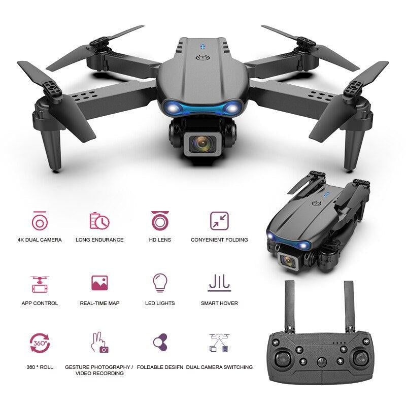 E99 Drone With Camera, Foldable RC Quadcopter Drone,Remote Control Drone Toys For Beginners Men's Gifts,Indoor And Outdoor Affordable UAV,  Gift