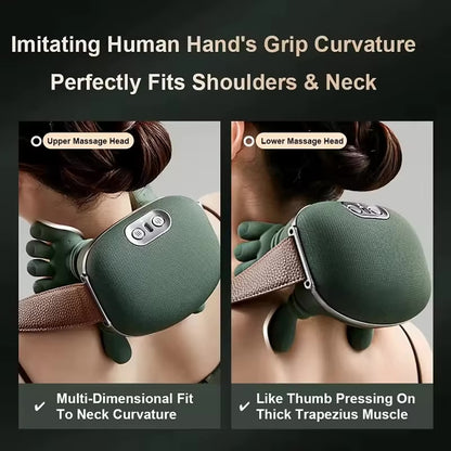 Neck Shoulder Massager Finger Pressure  Neck Back and Shoulder Massager Electric Kneading Neck Deep Massage Muscle Relax