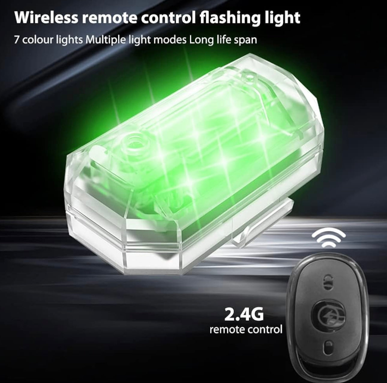 Car Remote Control Flashlight, High Brightness Wireless LED Flashlight, 7-Color LED