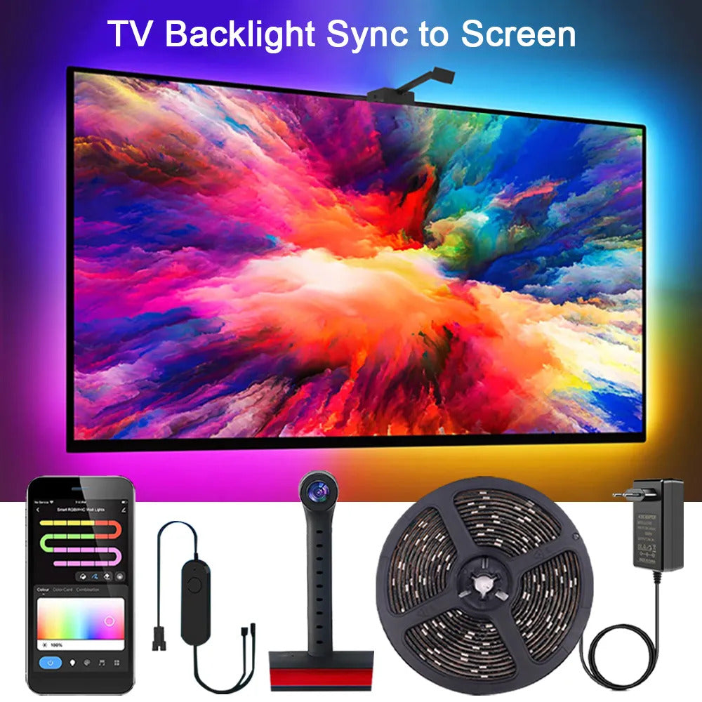 Smart TV Backlight Camera Screen Synchronization RGB LED Light Strip App Control