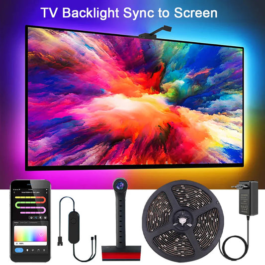 Smart TV Backlight Camera Screen Synchronization RGB LED Light Strip App Control