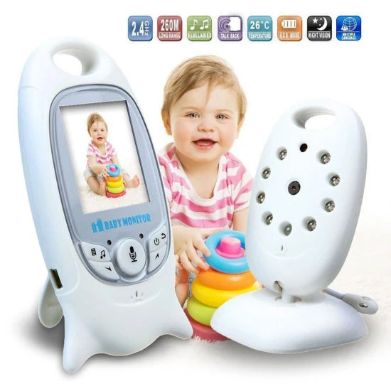 Video Baby Monitor Vb601 Wireless Video Baby Monitor Night Vision Motion Detection Small Camera Two Way Intercom LED Temperature Monitoring Monitor Your Baby Easily