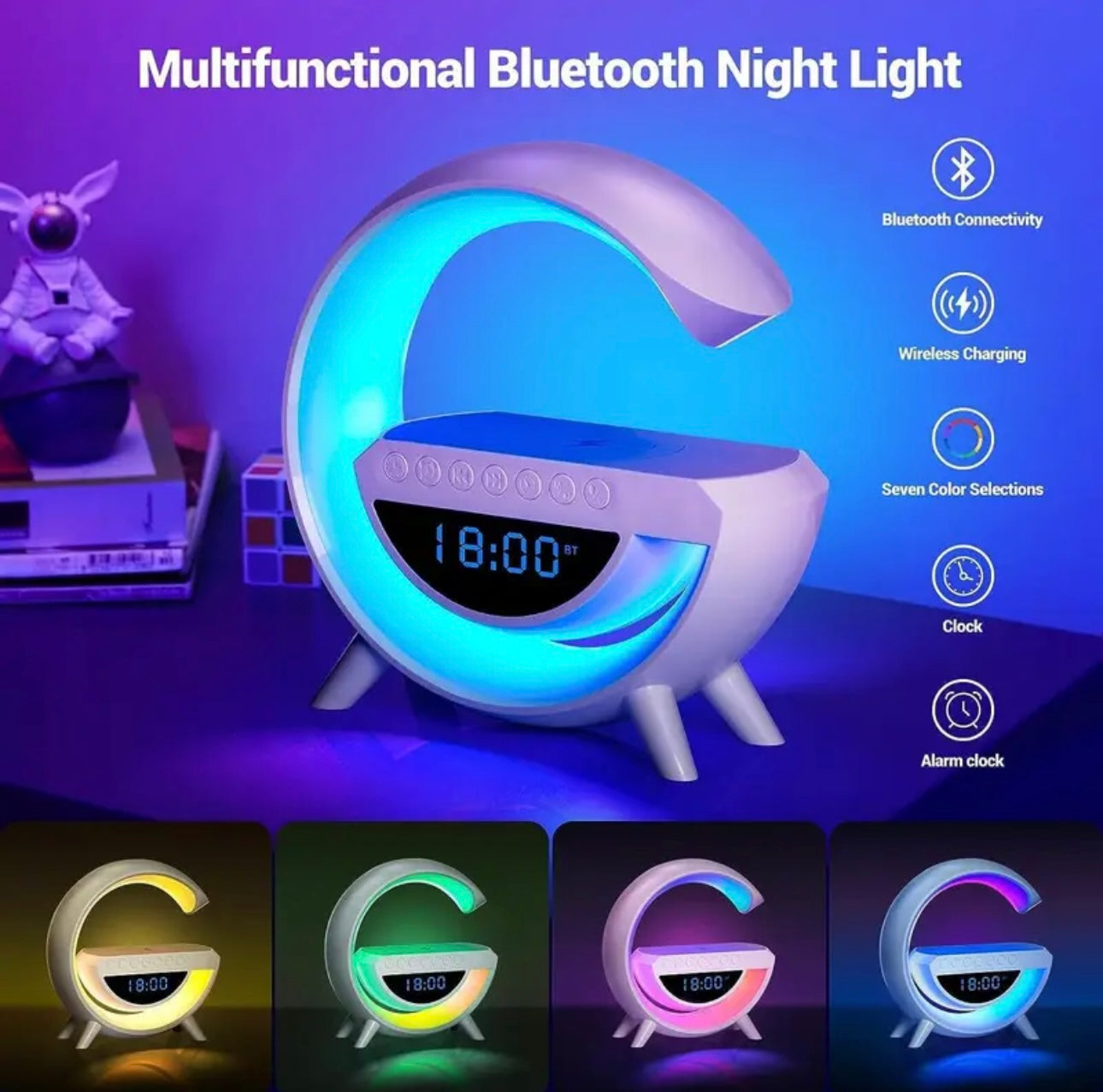 BT-3401 LED Wireless Phone Charger Bluetooth Speaker