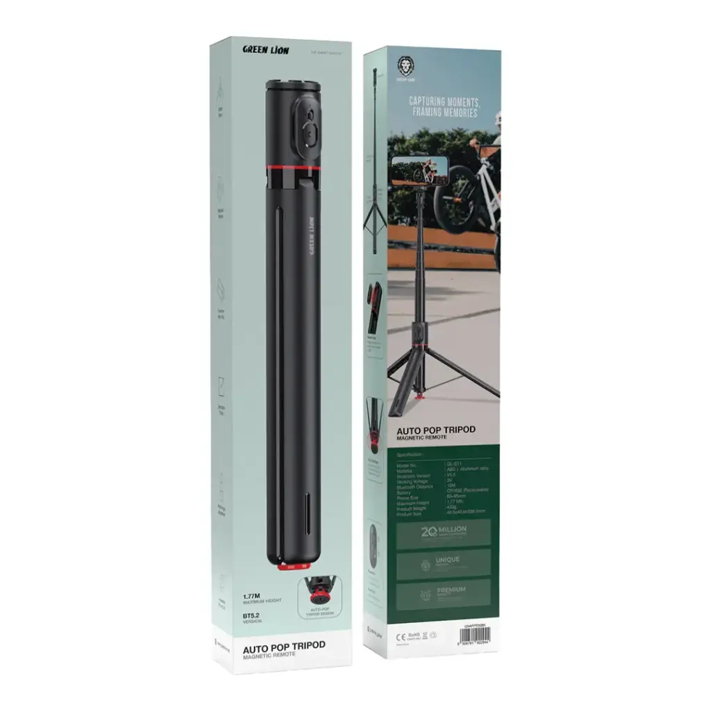 Green Lion Auto Pop Tripod Magnetic Remote